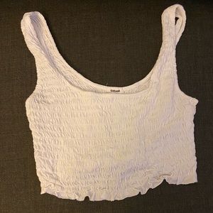 Garage white crop top